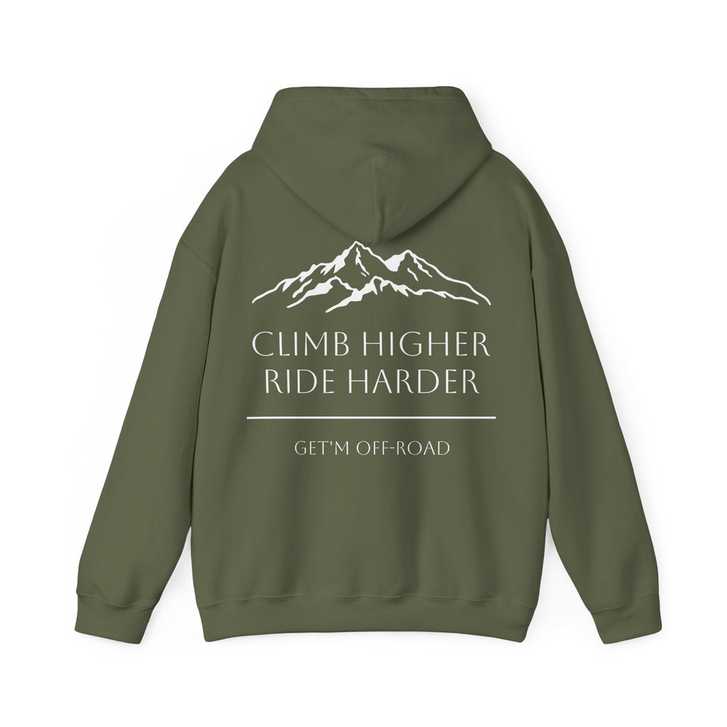 Unisex Hoodie — Climb Higher, Ride Harder
