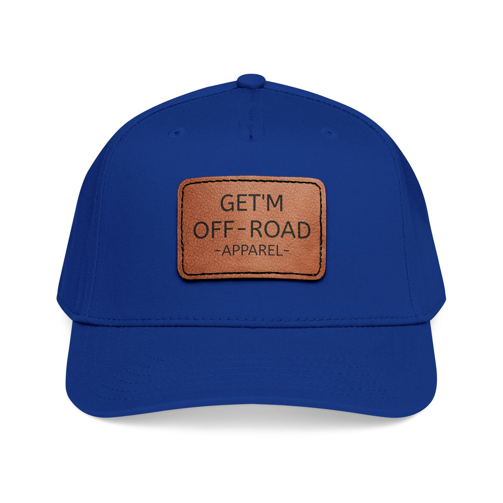 Mid Profile Baseball Cap with Leather Patch