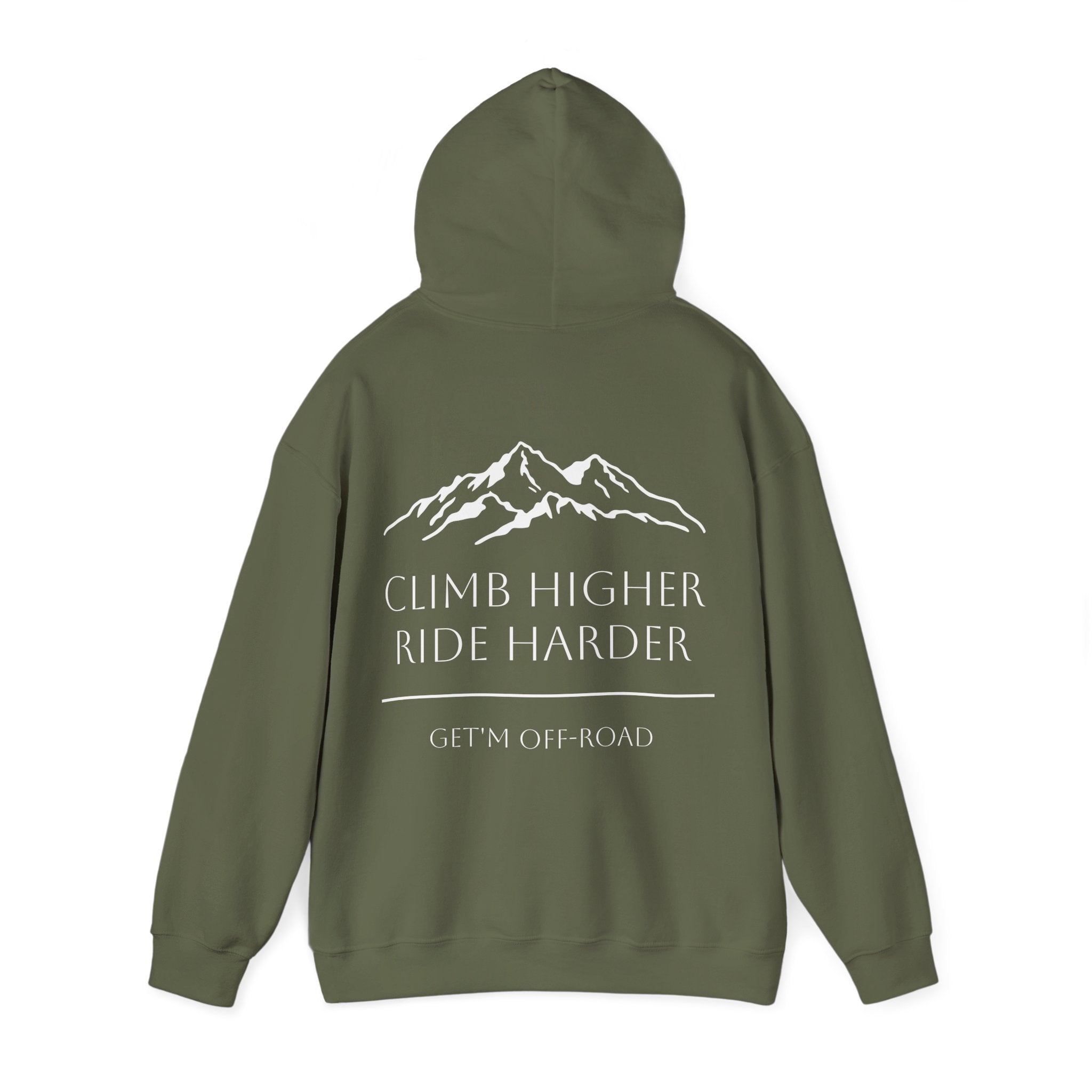Unisex Hoodie — Climb Higher, Ride Harder
