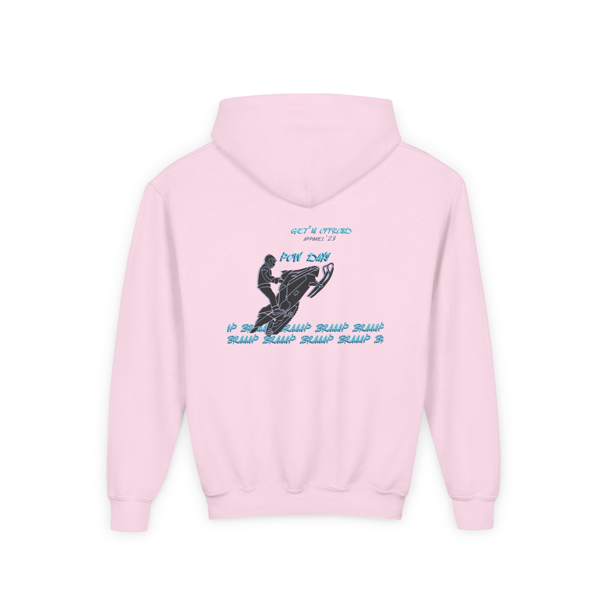 Youth Hoodie — Sled Rider (in black)