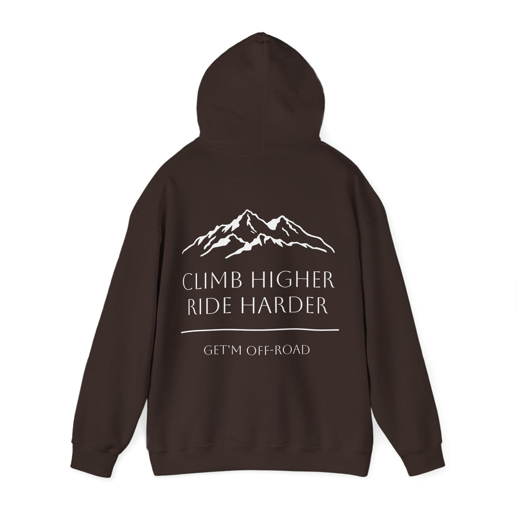 Unisex Hoodie — Climb Higher, Ride Harder