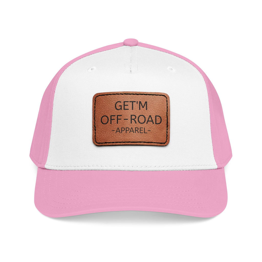 Mid Profile Baseball Cap with Leather Patch