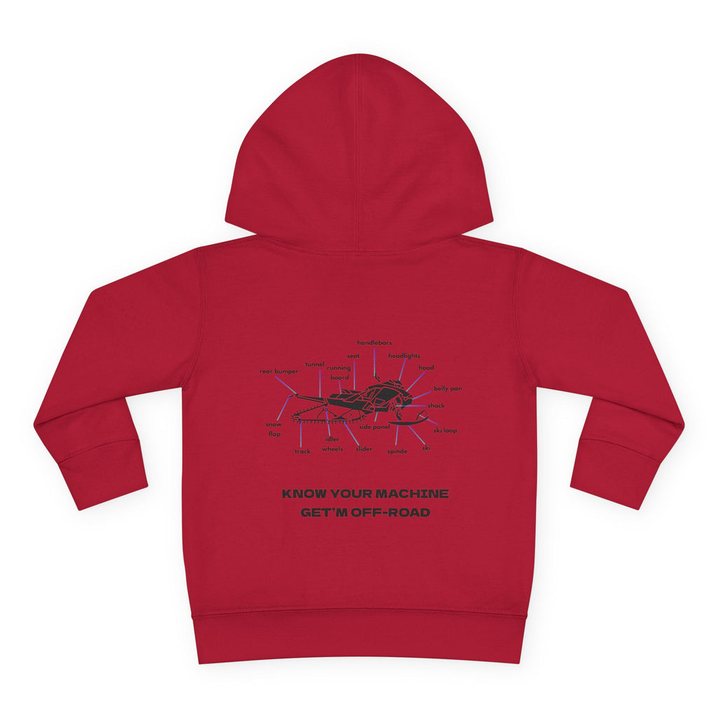 Toddler Hoodie — labeled sled