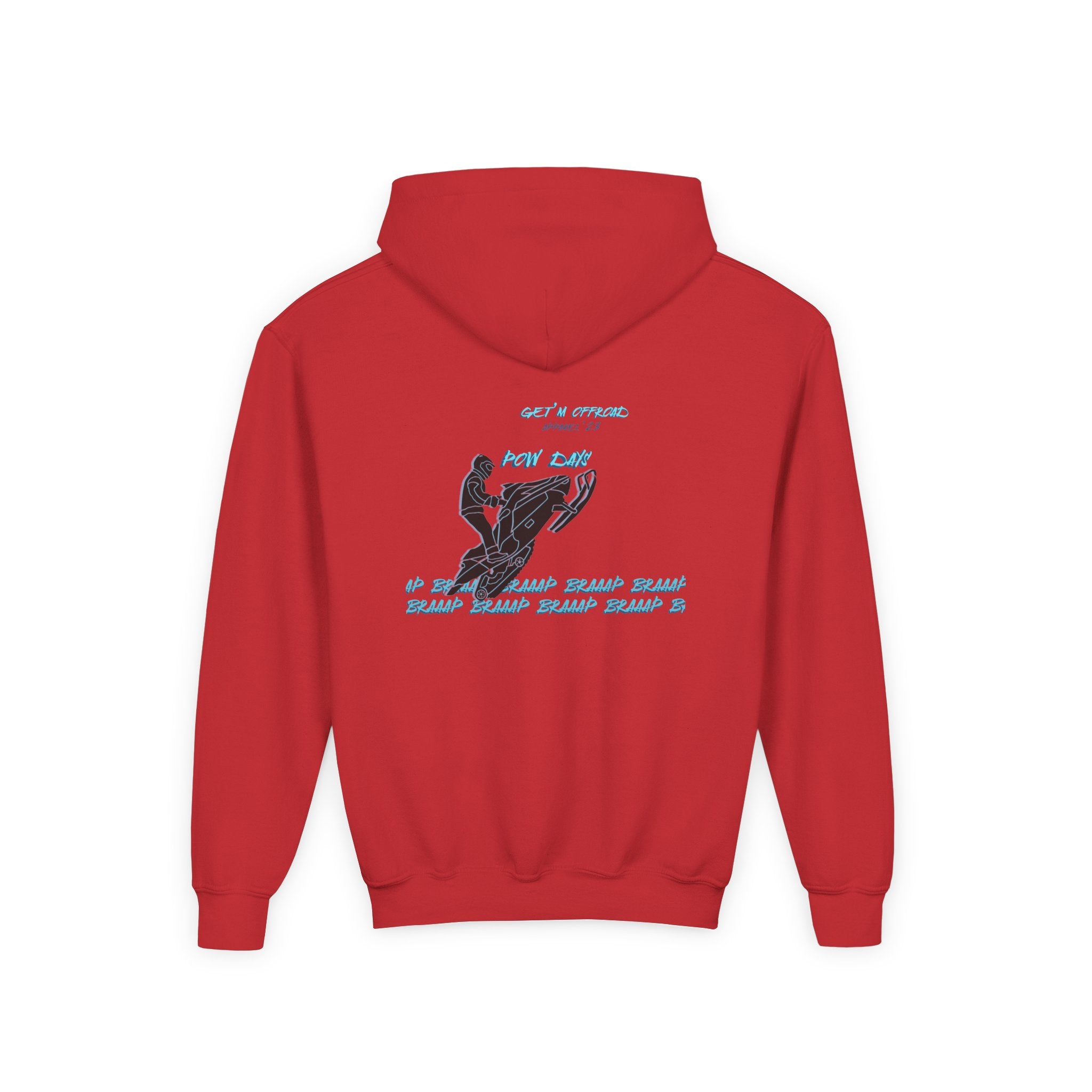 Youth Hoodie — Sled Rider (in black)