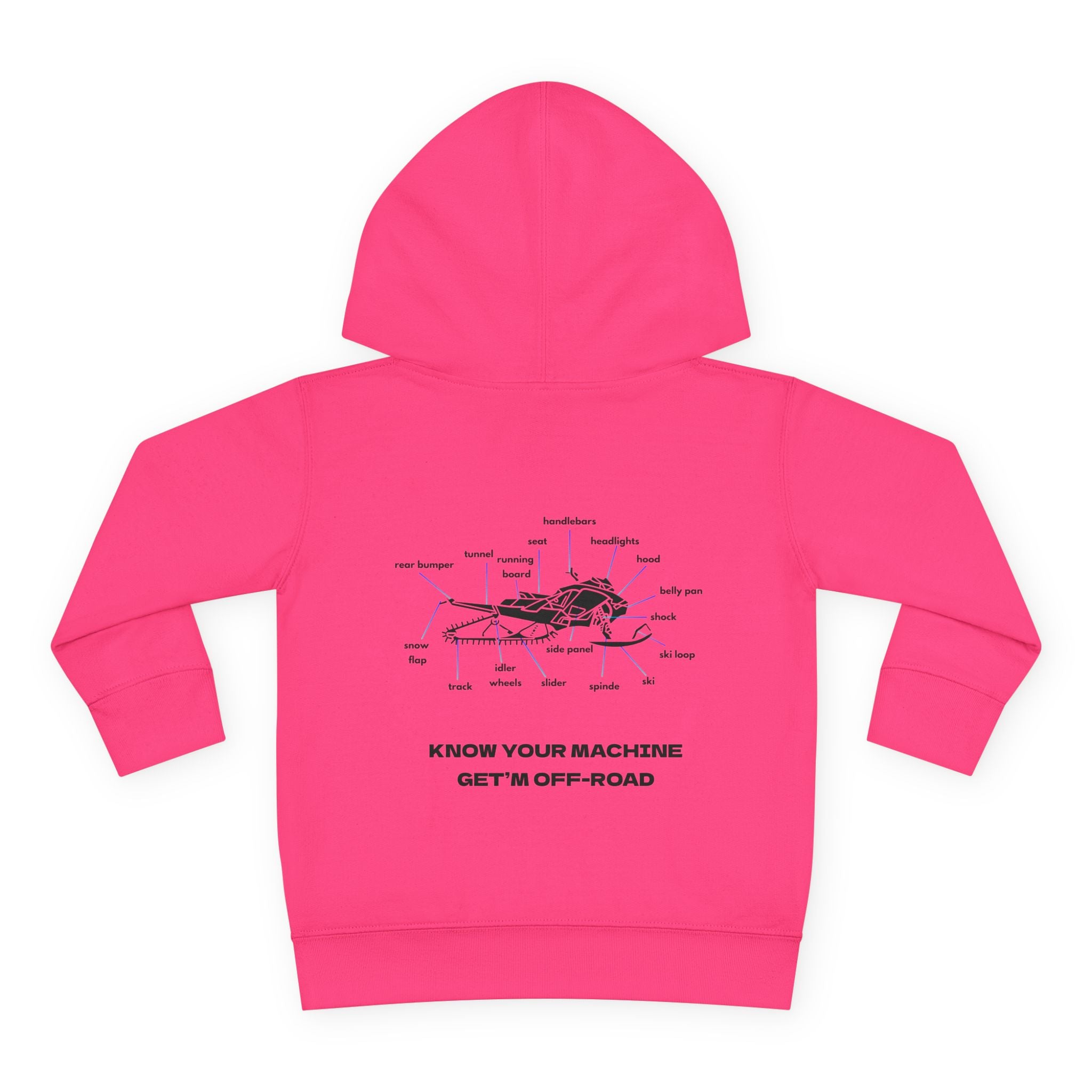 Toddler Hoodie — labeled sled