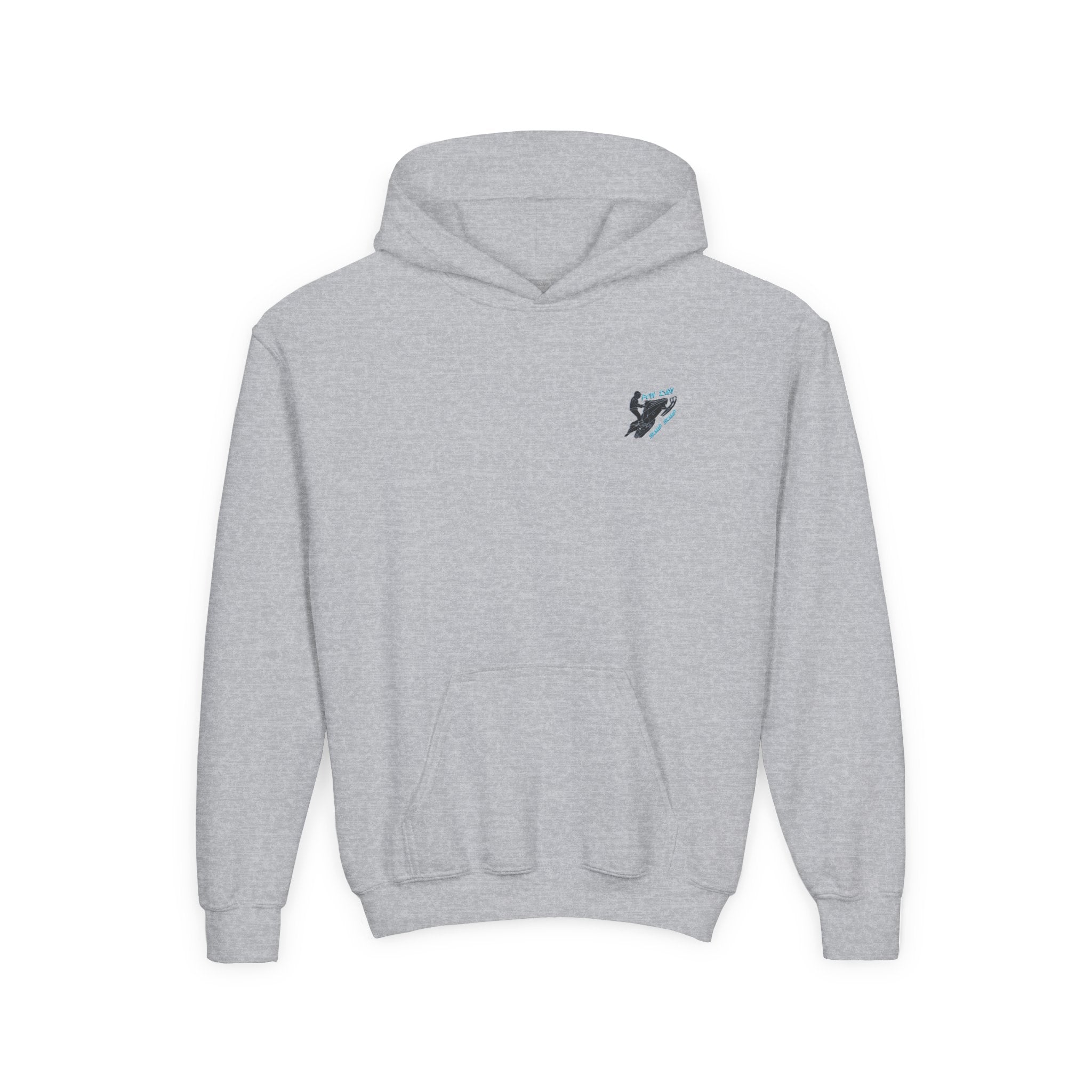 Youth Hoodie — Sled Rider (in black)