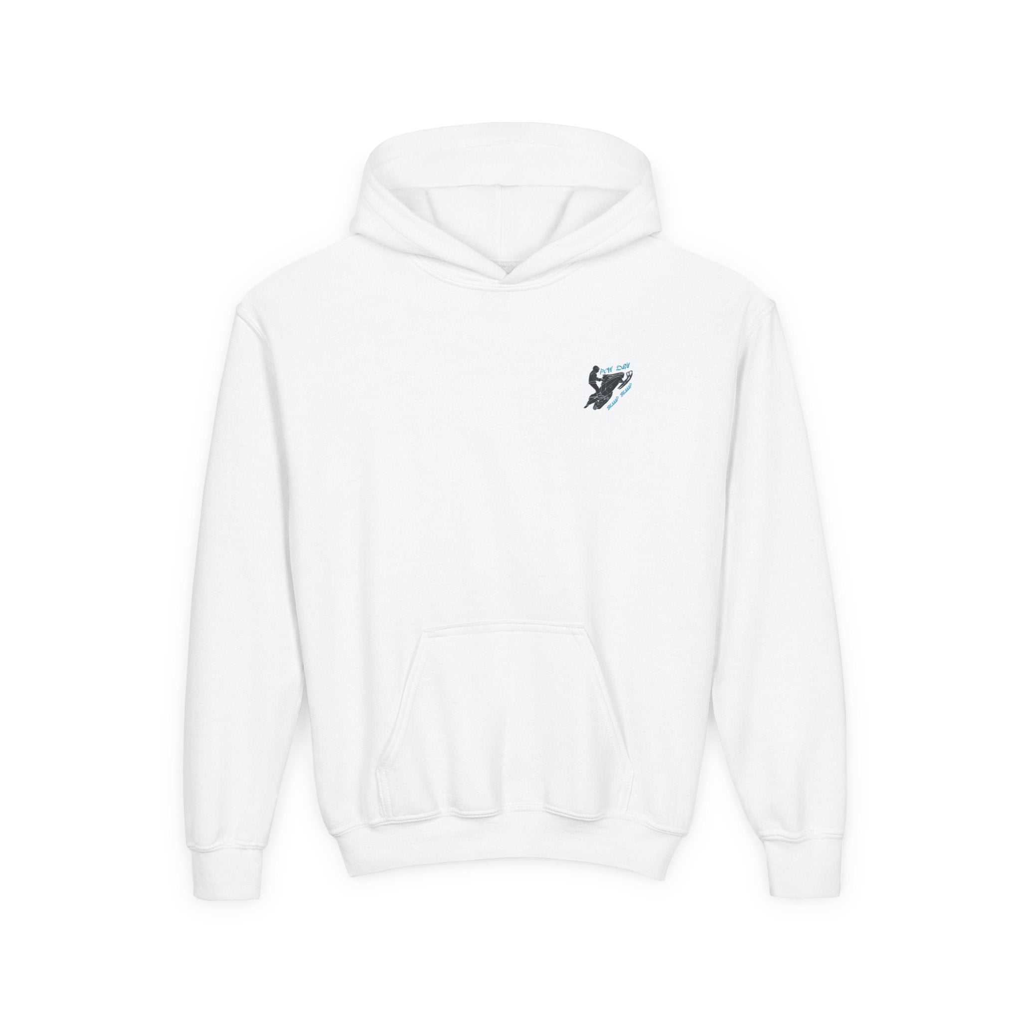 Youth Hoodie — Sled Rider (in black)