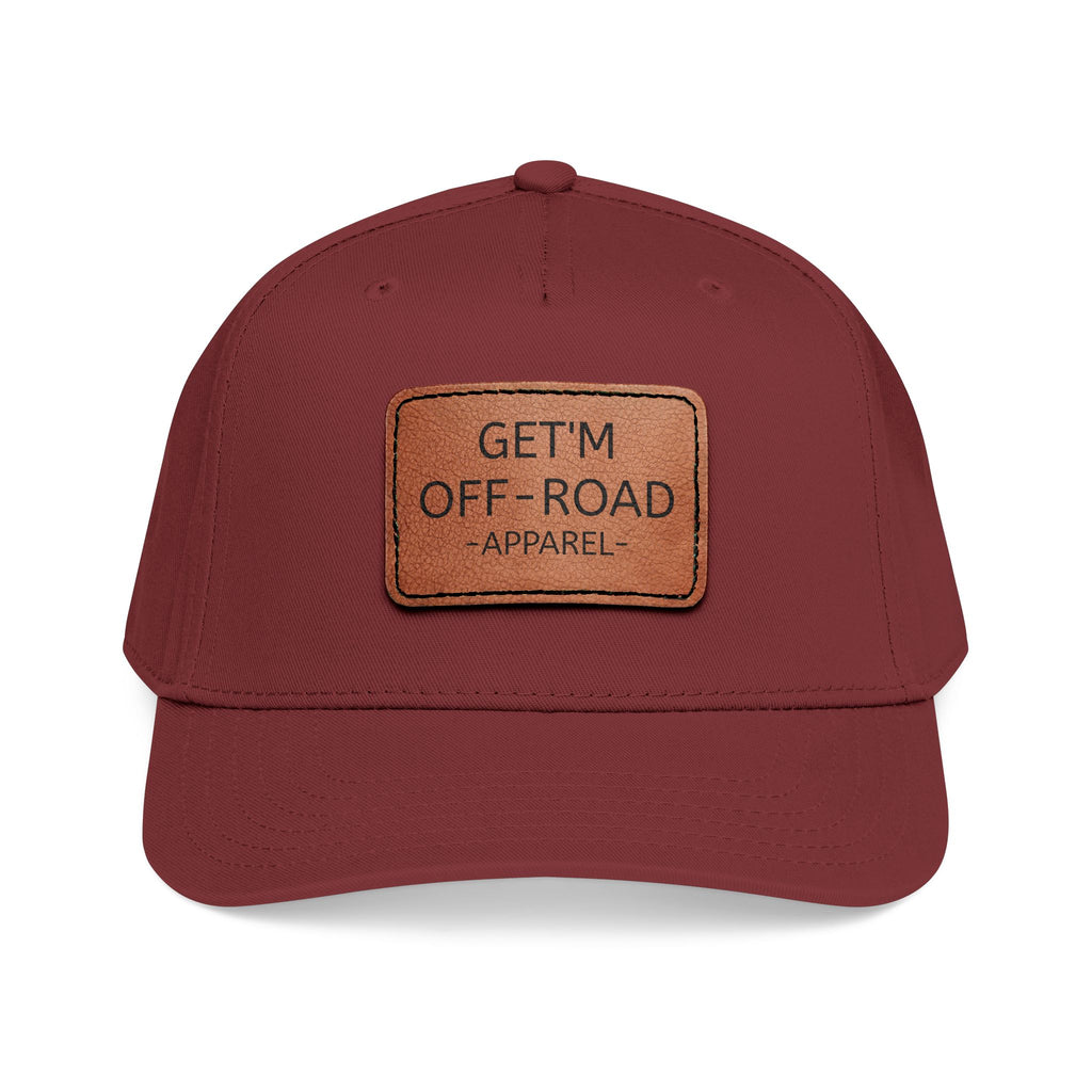 Mid Profile Baseball Cap with Leather Patch
