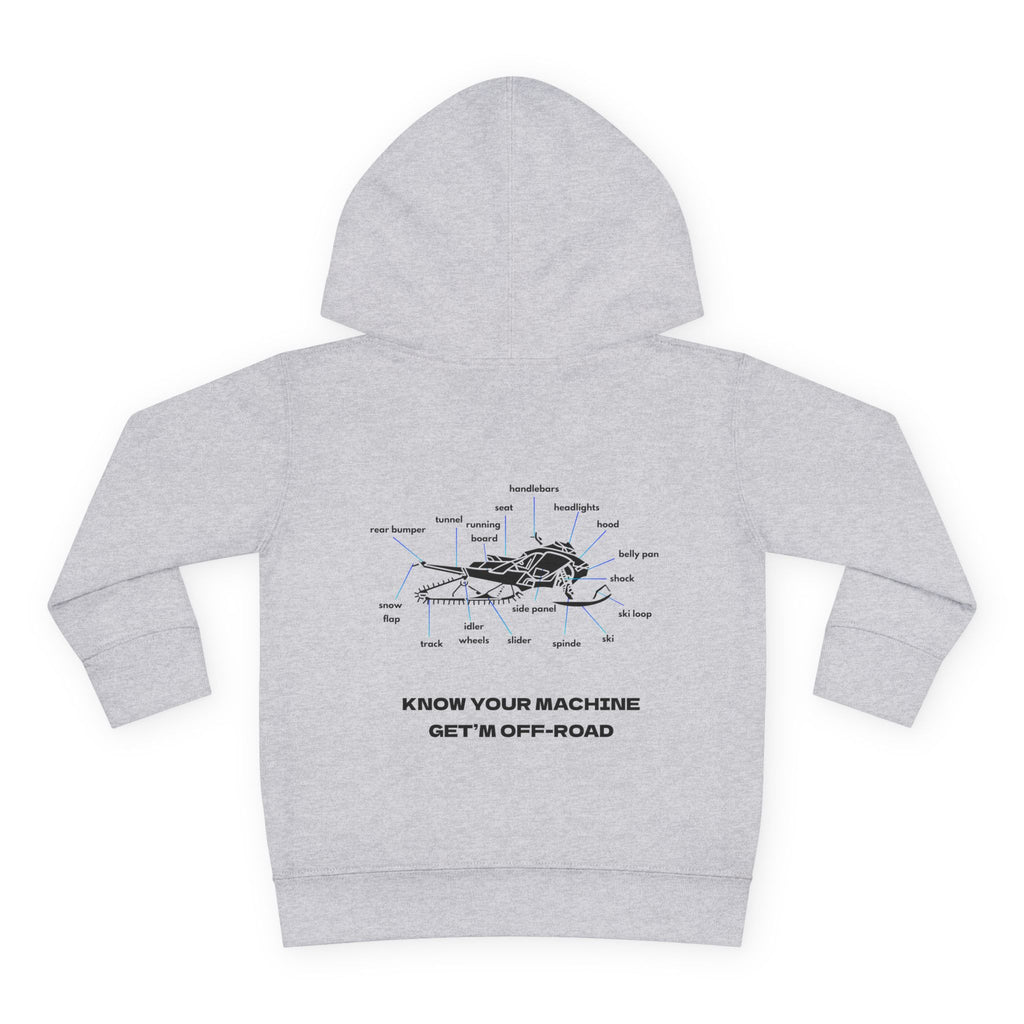 Toddler Hoodie — labeled sled
