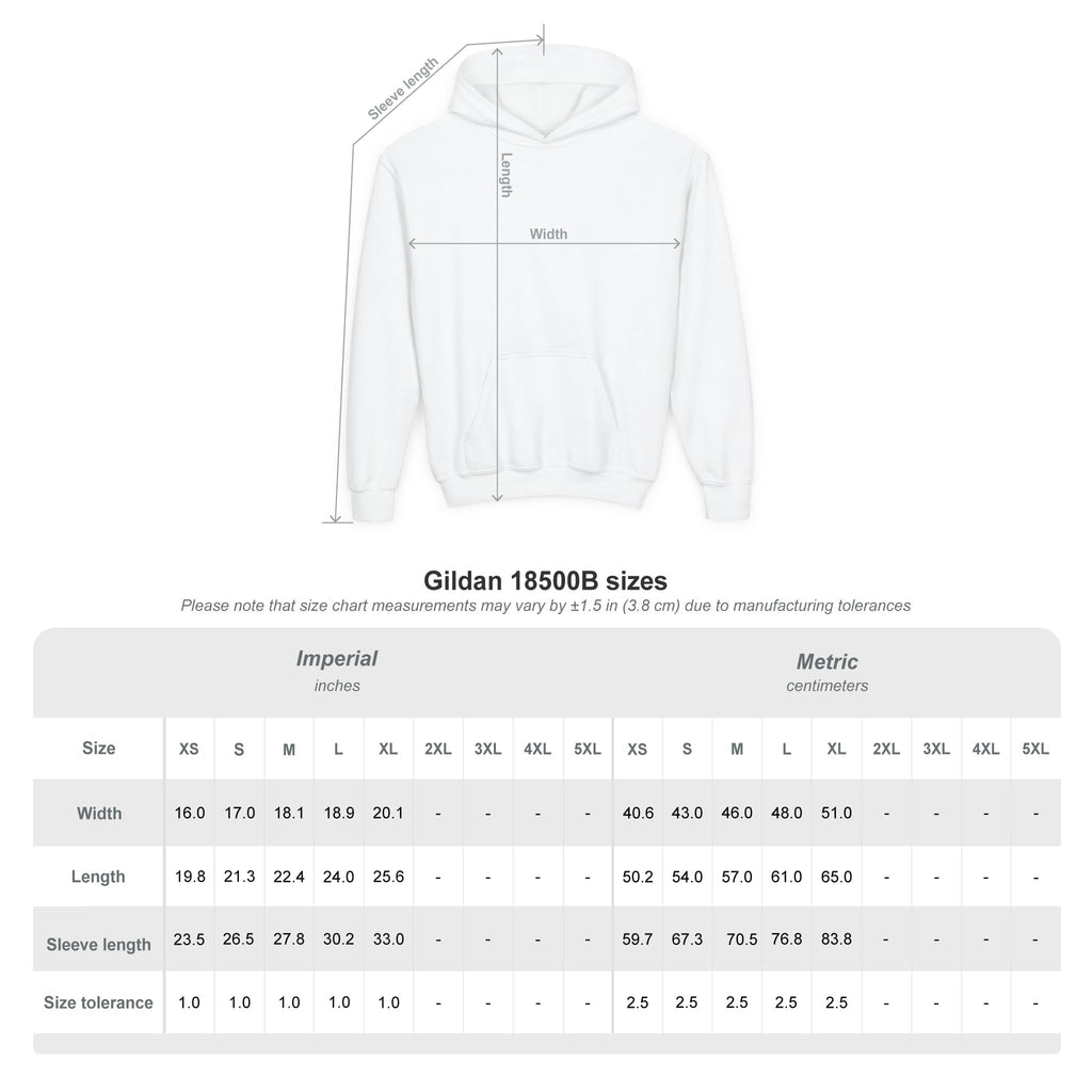 Youth Hoodie — Sled Rider (in black)