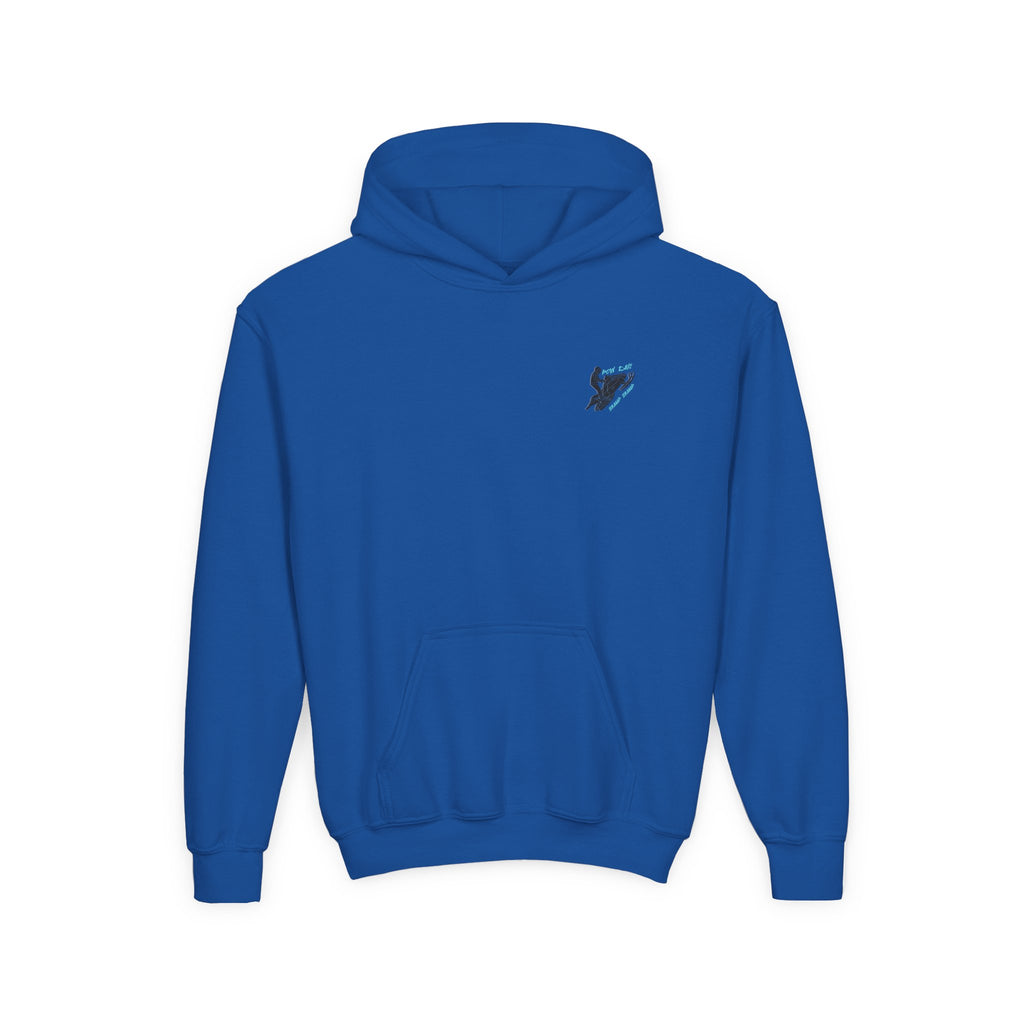 Youth Hoodie — Sled Rider (in black)