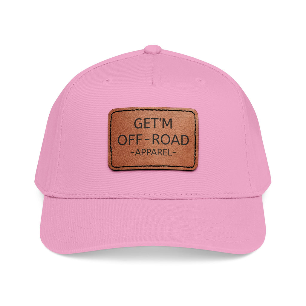 Mid Profile Baseball Cap with Leather Patch