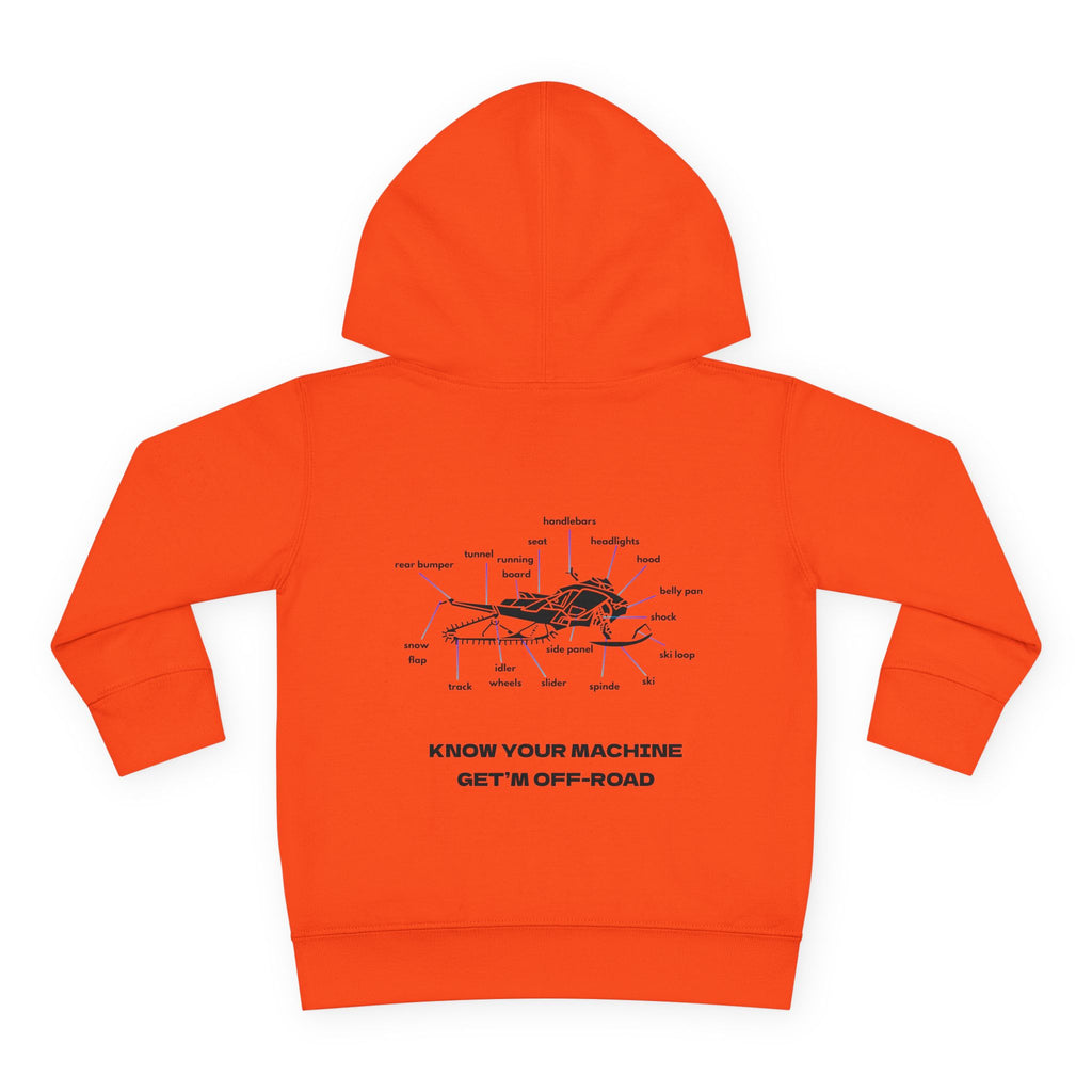 Toddler Hoodie — labeled sled