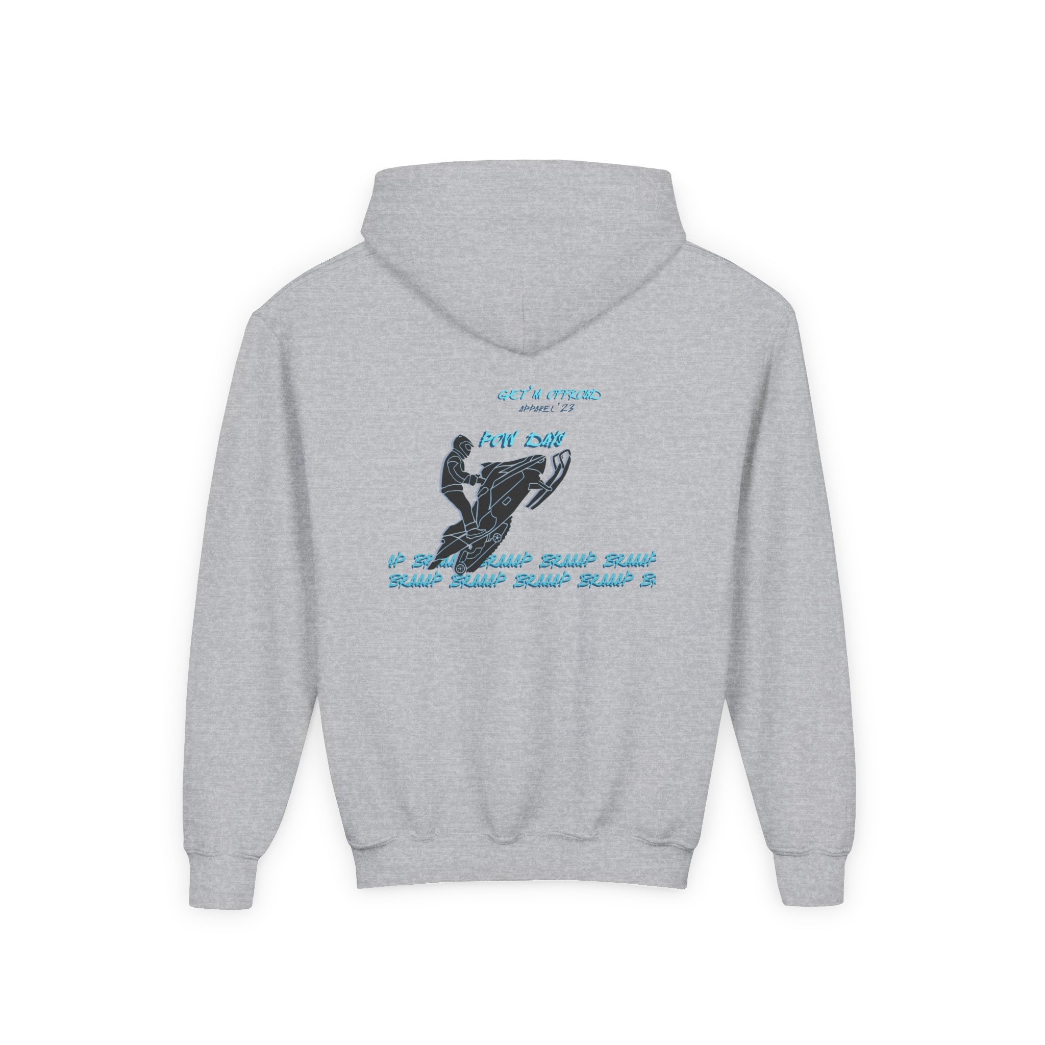 Youth Hoodie — Sled Rider (in black)