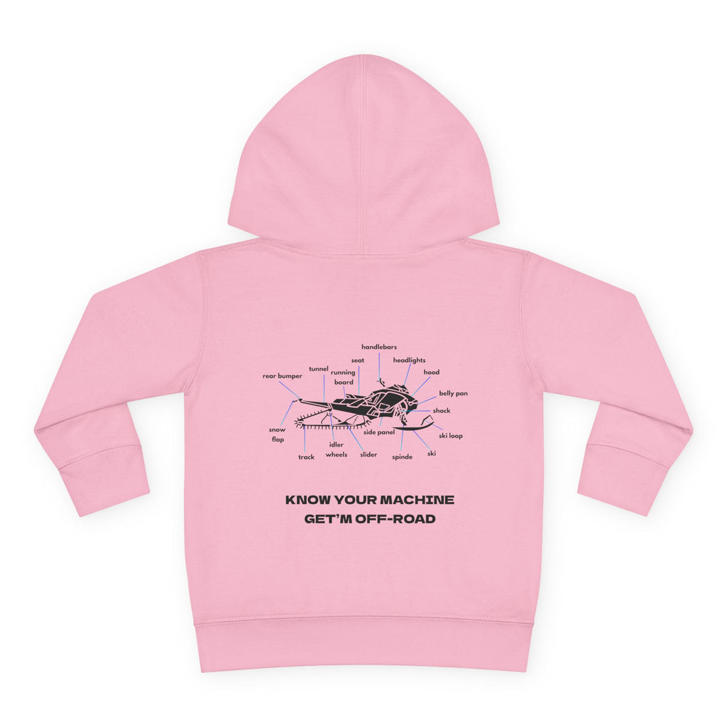 Toddler Hoodie — labeled sled